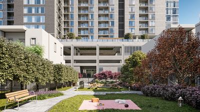 Dallas apartment private park at Nove at Knox